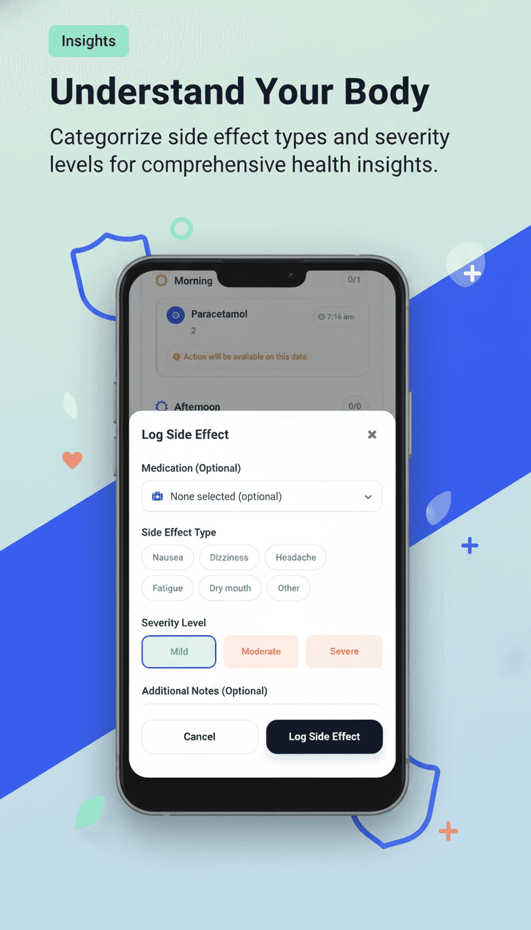 AI-generated Play Store screenshot for tracking health and wellness data